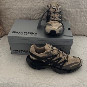 Salomon Athletic Shoes in Tan and Black